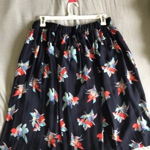 Ava & Viv pleated navy knee-length skirt